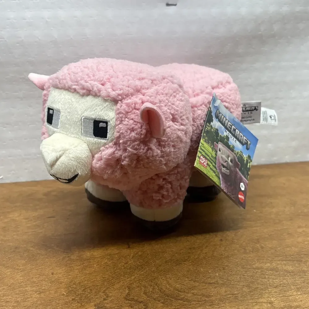 Mattel Minecraft Movie Pink Sheep Mouton Rose Plush Toy – New – In Hand